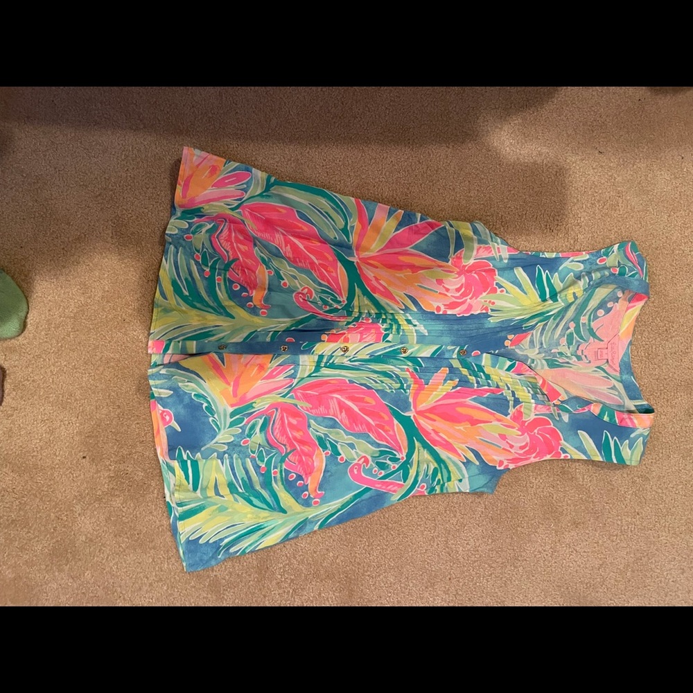 NWOT Lilly Pulitzer bright floral sleeveless top